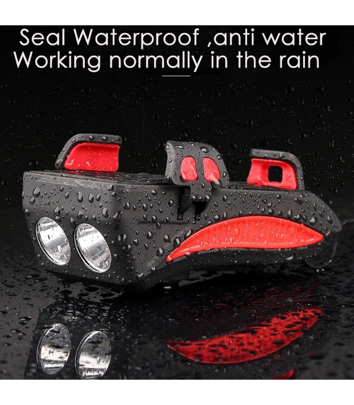 Supporto Smartphone con Batteria 4000mAh, Doppia luce frontale e Clacson