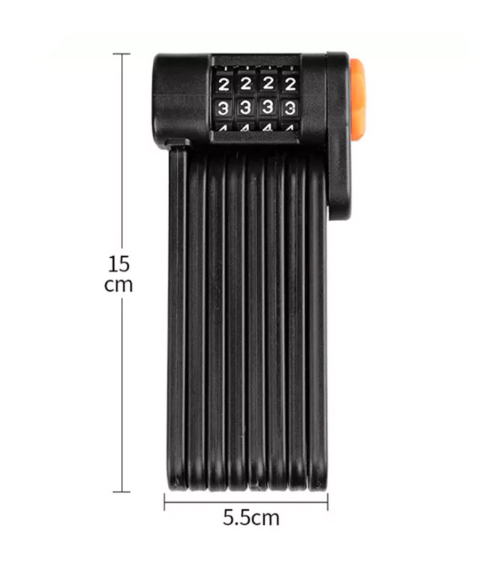 Lucchetto antifurto a catena pieghevole per Bici e Monopattini